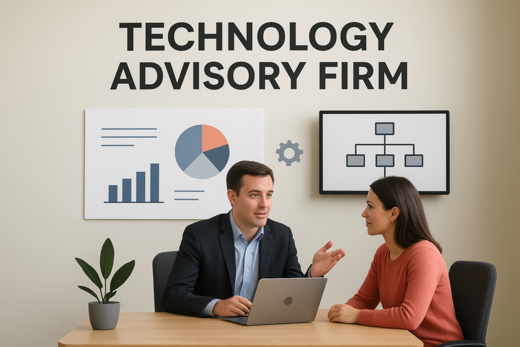 Technology advisory firm experts analyzing IT infrastructure